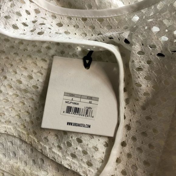 Jack BB Dakota Ziva Eyelet White Dress Sleeveless NWT size 2 - Picture 12 of 15